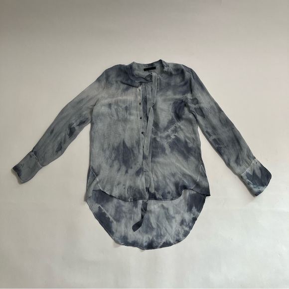 KES Tops - KES silk tie dyed oversized button down